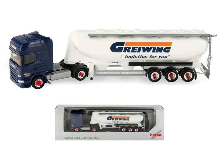 Bild von Herpa Scania Feldbinder Eutersiloauflieger 60m³ 