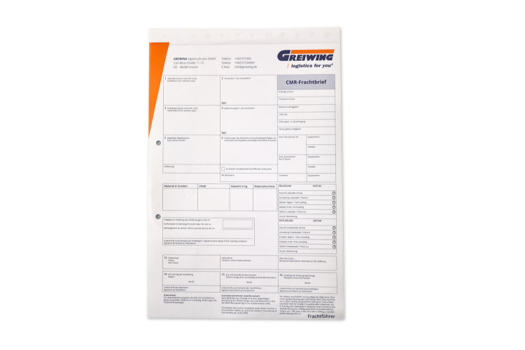 Bild von CMR-Frachtbrief 